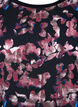 Loose t-shirt with floral print, Black Purple Fl. AOP, Packshot image number 2