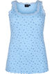 Top with print and lace edge, Light Blue, Packshot image number 0