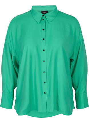 Long-sleeved viscose shirt, Mint, Packshot image number 0