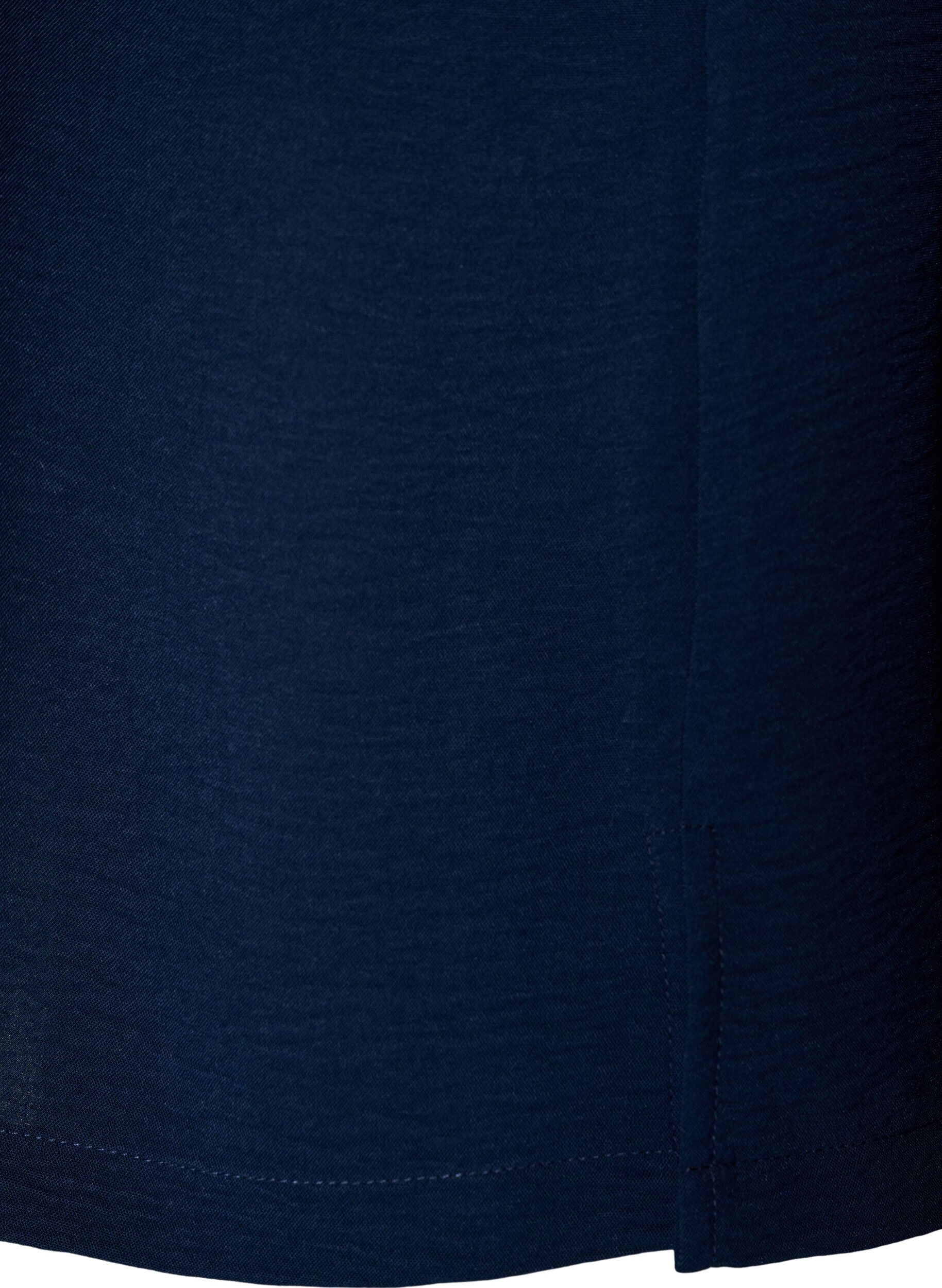 Zizzifashion Sleeveless top with wrinkle details, Blue, Packshot image number 3