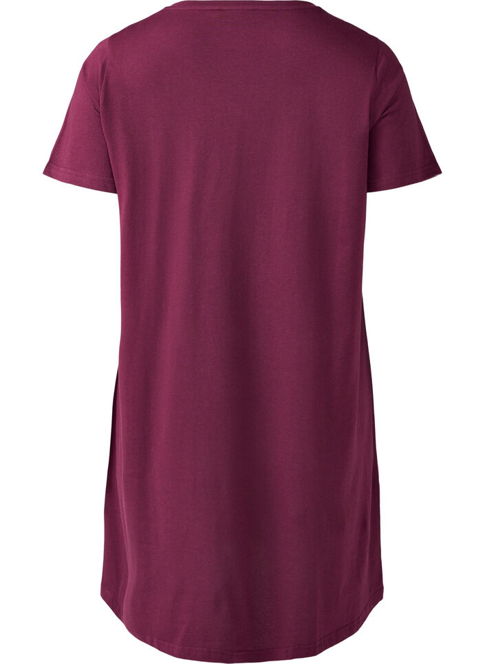 Organic cotton nightgown with v-neck, Red, Packshot image number 1