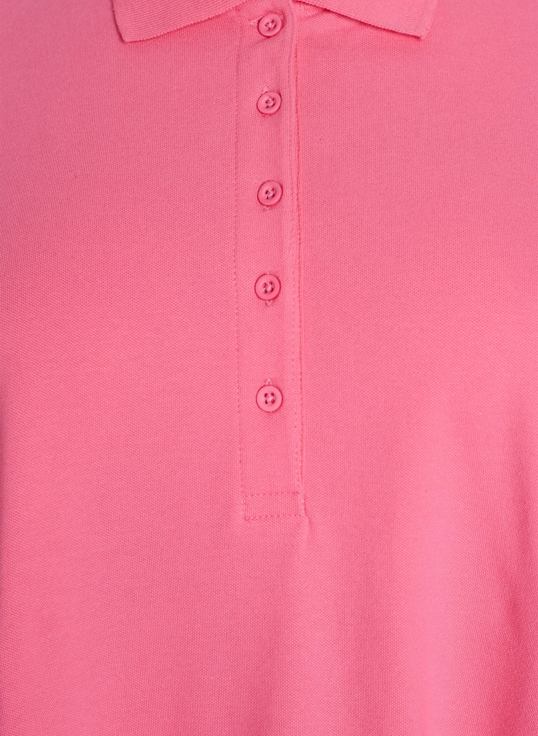 Zizzifashion Short A-line polo dress, Pink, Packshot image number 2