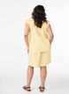 Loose cotton muslin shorts with a high waist, Yellow, Model image number 2