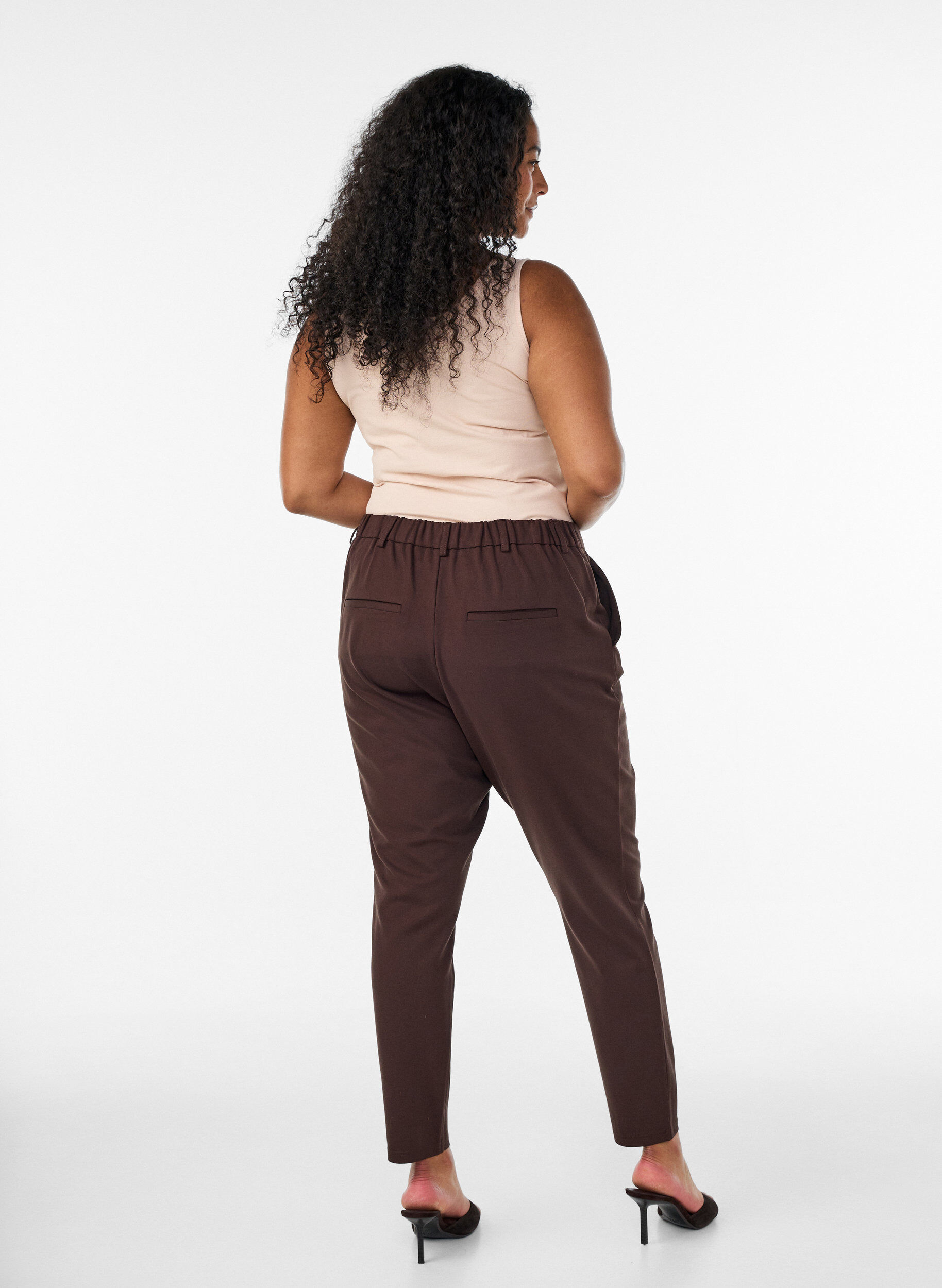 ZizzifashionCropped Maddison trousers, Brown, Model image number 1