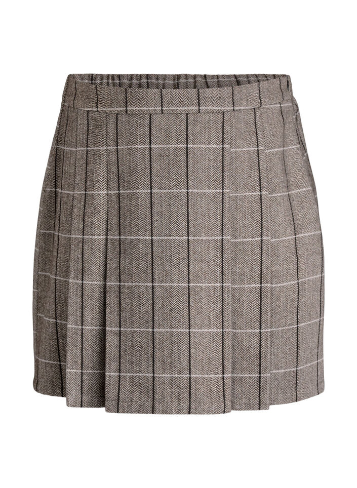 Checked skirt, Brown, Packshot image number 0