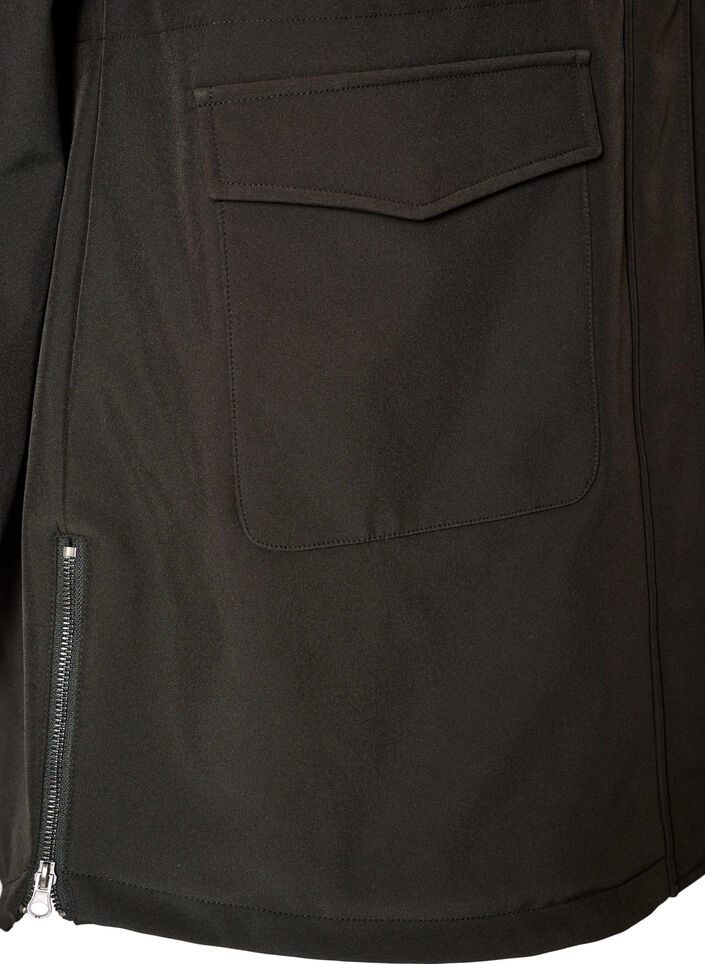 Water-repellent softshell jacket with quilted lining, Black, Packshot image number 1