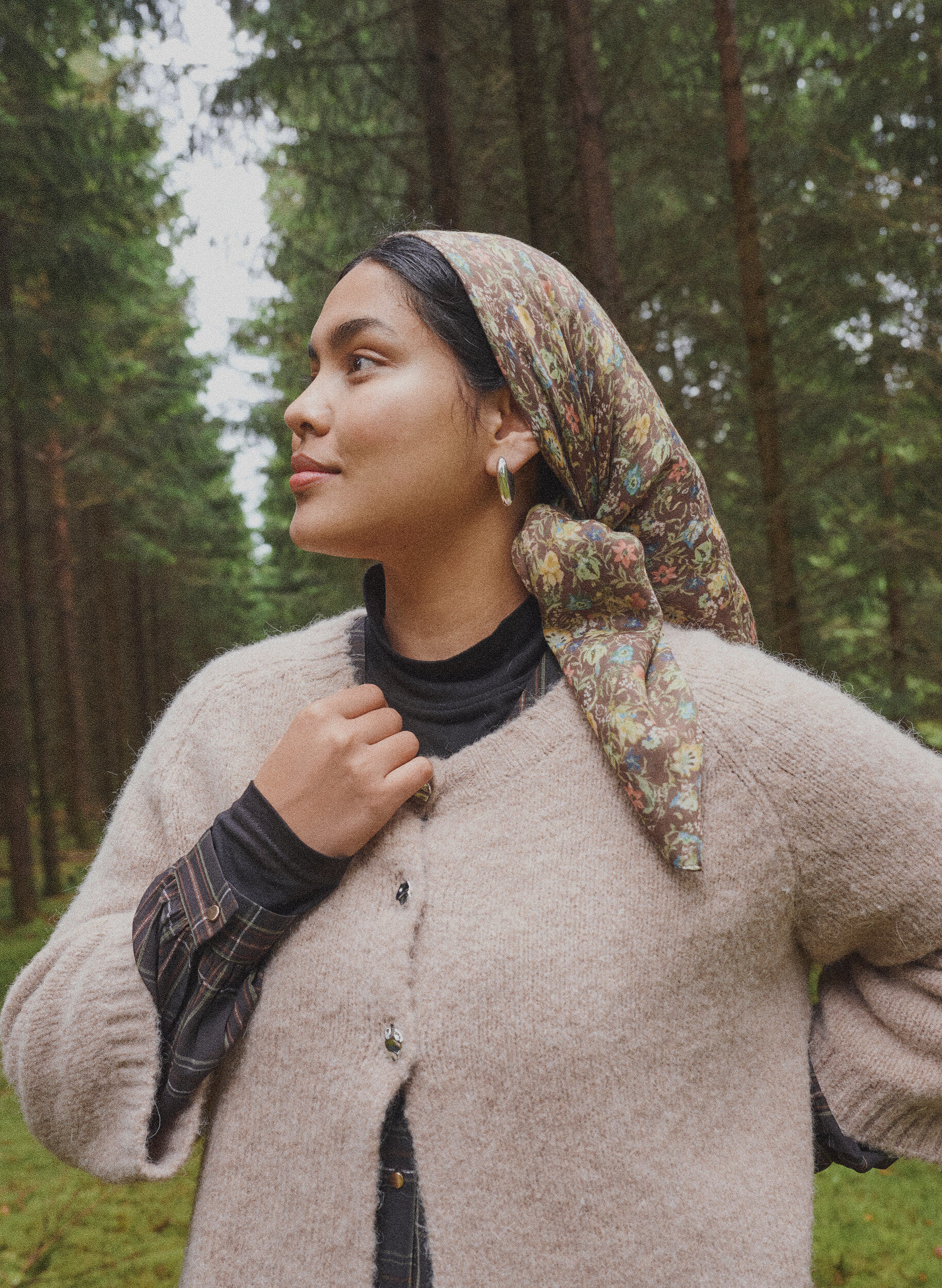 ZizzifashionWool blend cardigan with 3/4 sleeves, Beige, Image image number 0