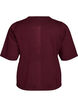 Knit cardigan with heart buttons and short sleeves, Red, Packshot image number 1