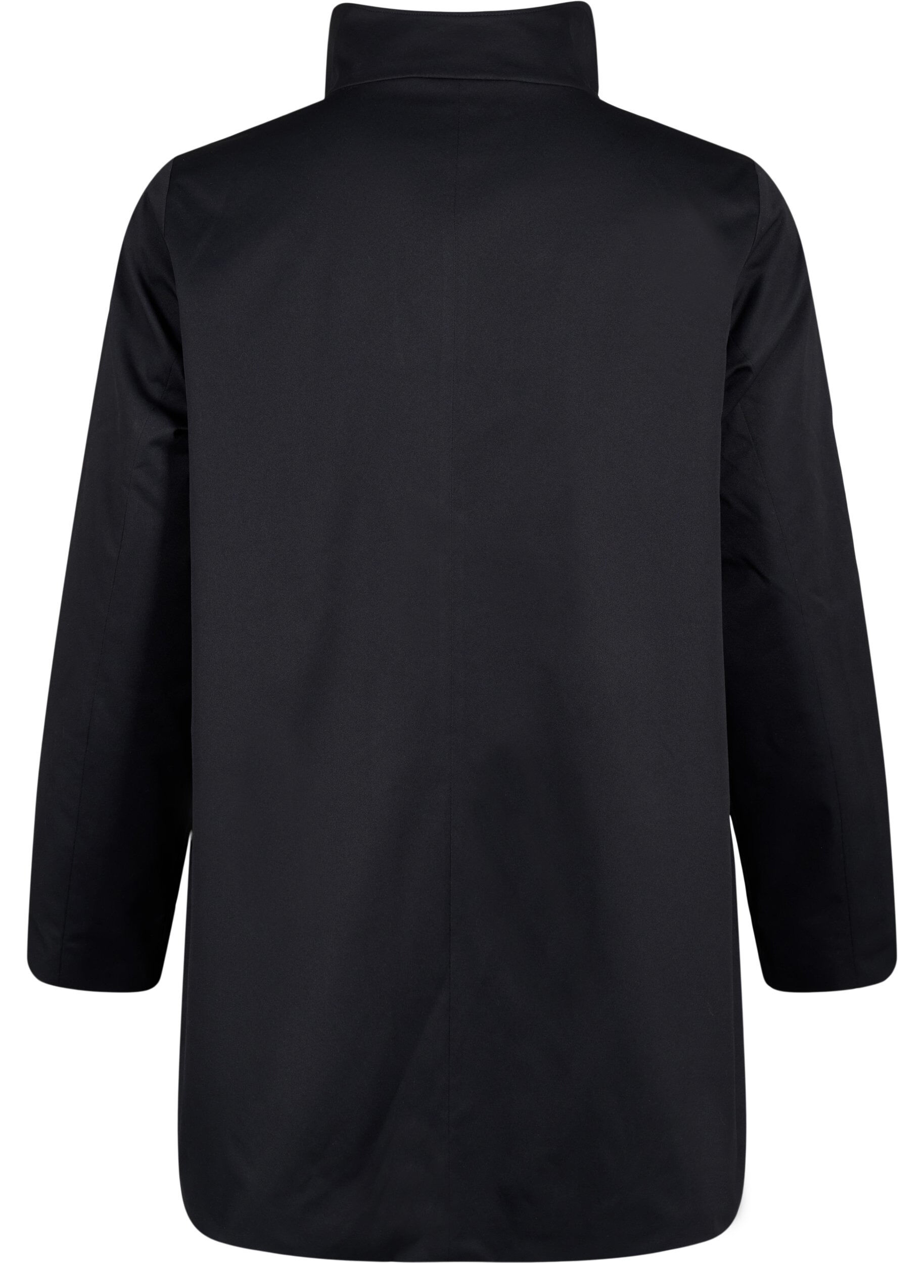 Zizzifashion Water-repellent A-line spring jacket, Black, Packshot image number 1