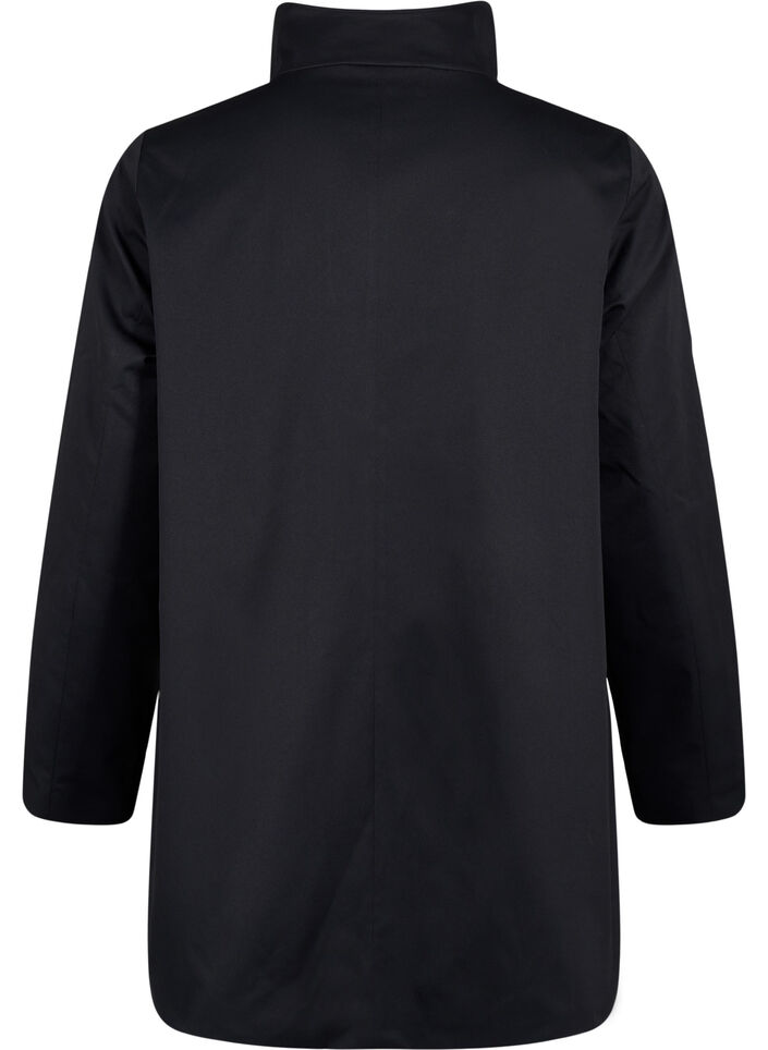 Water-repellent spring jacket with an A-line cut, Black, Packshot image number 1