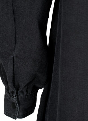Long sleeve denim dress, Grey Denim, Packshot image number 3