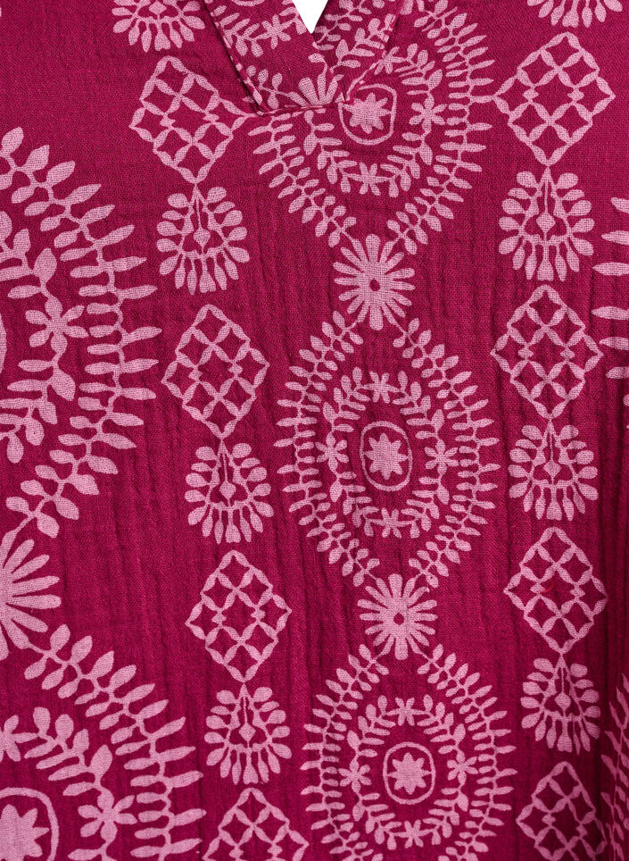 Short dress in cotton muslin with a pattern, 9992, Packshot image number 2