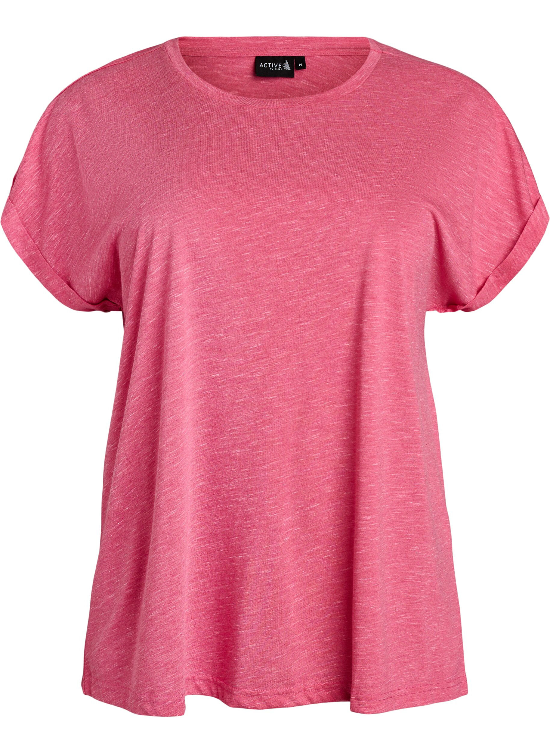 Loose workout t-shirt with short sleeves