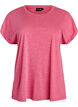 Loose workout t-shirt with short sleeves, Pink, Packshot image number 0