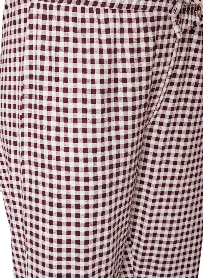 Cotton pyjama trousers with high waist, Red, Packshot image number 2