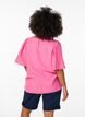 Blouse with short, wide sleeves, Pink, Model image number 2