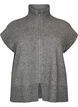 Knitted vest with high collar and zip, Grey, Packshot image number 0