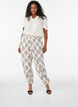 Patterned balloon trousers with a high waist, Vanilla, Model image number 0