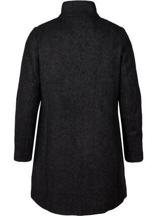 Jacket with wool and a zip, Black, Packshot image number 1