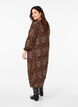 Long leopard print dress with 3/4 sleeves, Leo AOP, Model image number 1