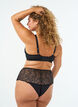 Lace bra with padded cups, Black, Model image number 2
