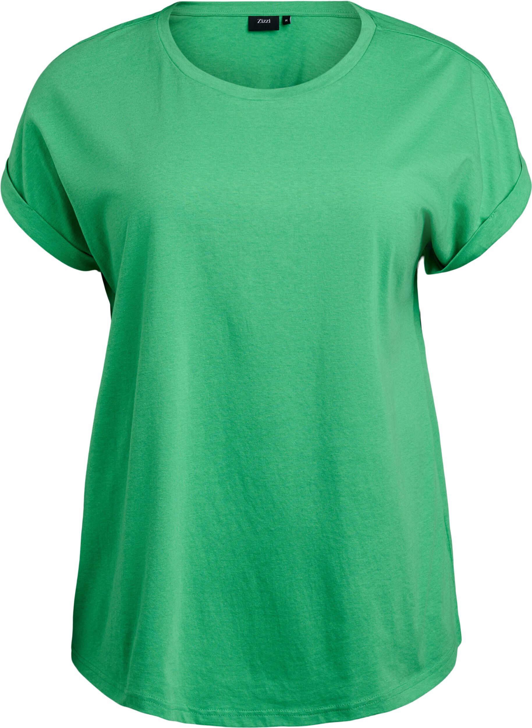 Zizzifashion Short sleeve cotton blend T-shirt, Green, Packshot image number 0