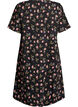 Short-sleeved dress with V-neck, Black, Packshot image number 1