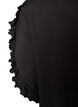 Nightgown in organic cotton with ruffle sleeves, Black, Packshot image number 3