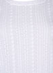 Short sleeve blouse with textured pattern, Bright White, Packshot image number 2