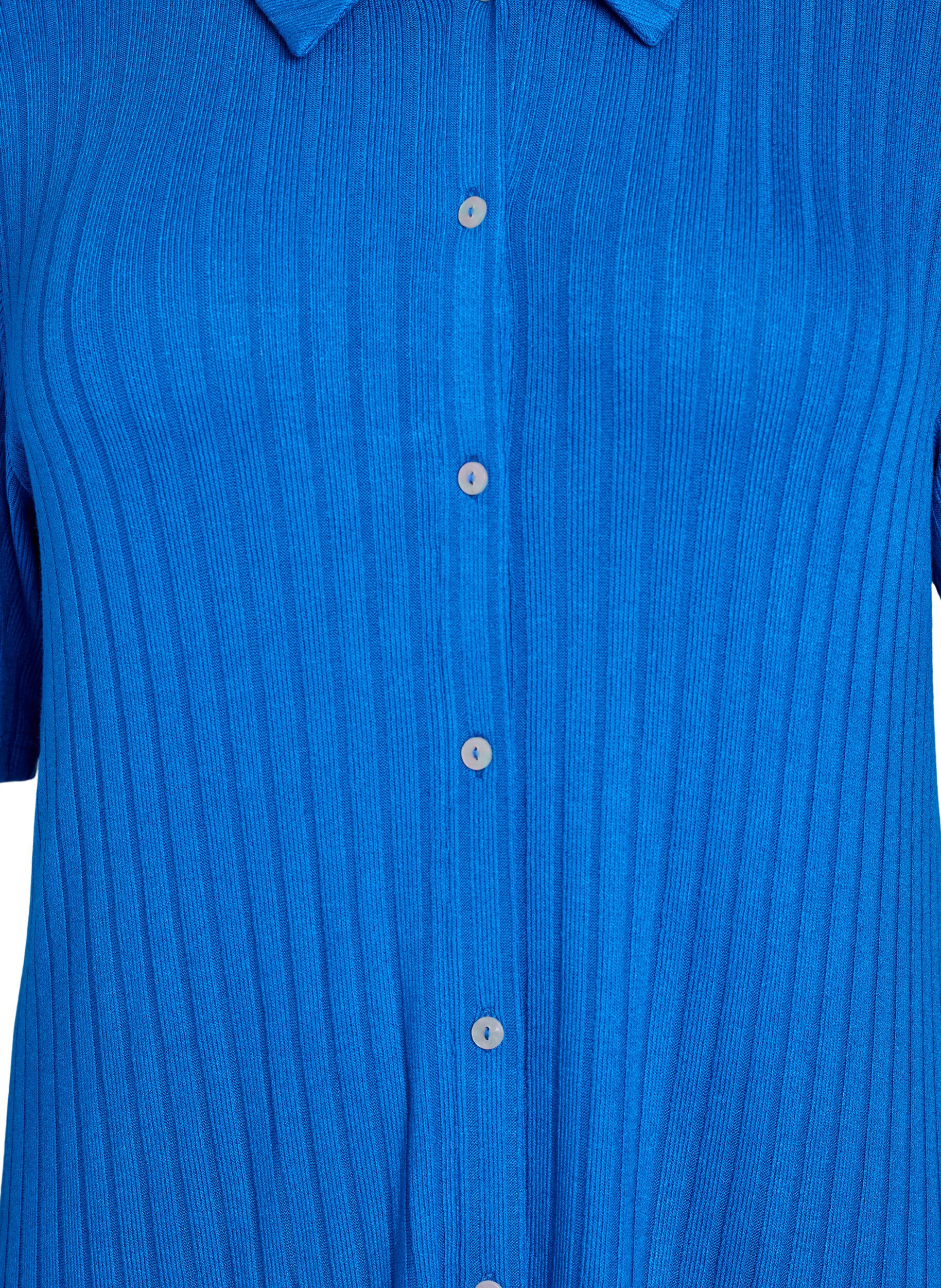 Zizzifashion Knee-length jersey shirt dress with short sleeves, Blue, Packshot image number 2