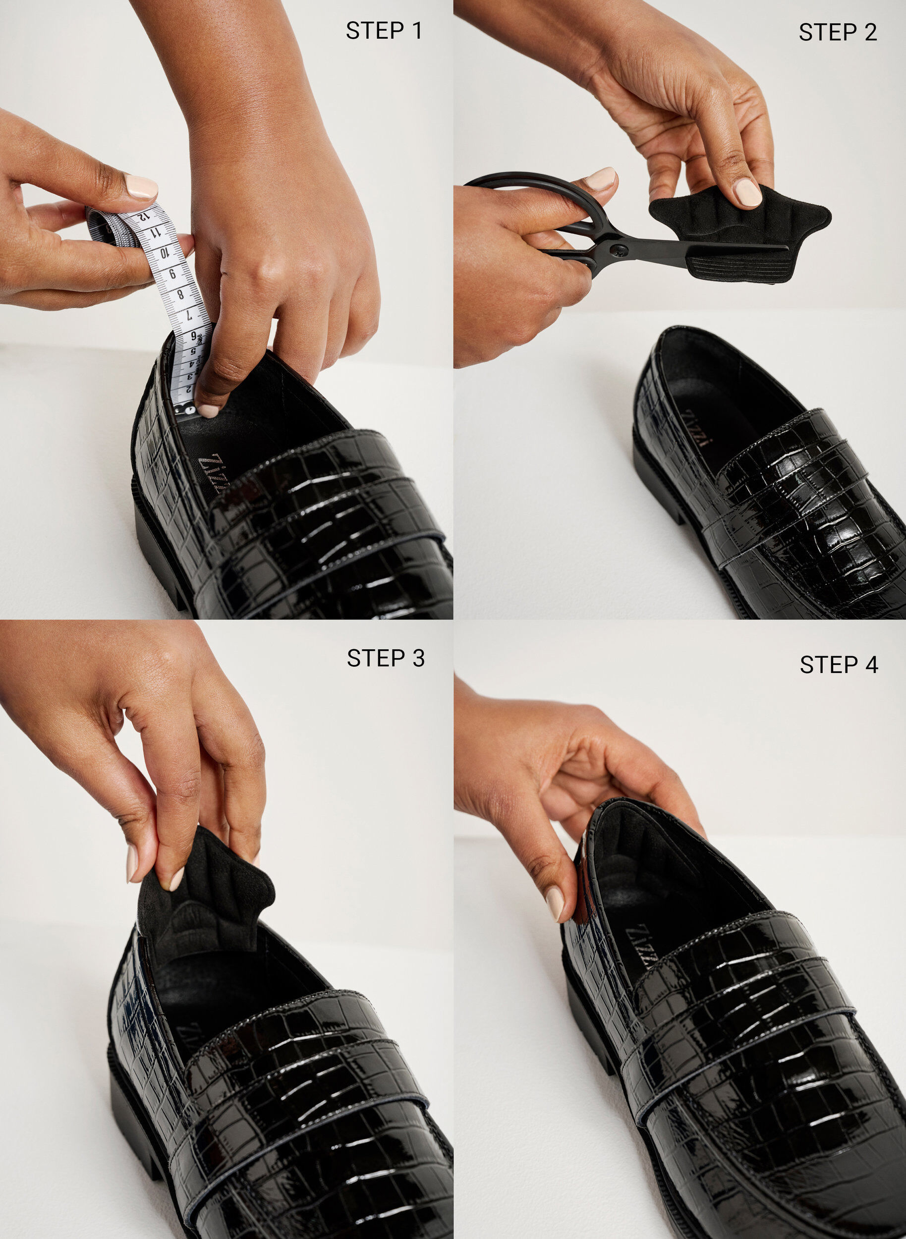 Zizzifashion2-pack heel inserts, Black, Image image number 0