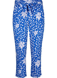 High-waisted viscose trousers, Nautical Bl.Wh.AOP, Packshot