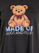 Organic cotton graphic T-shirt, Black, Packshot image number 2