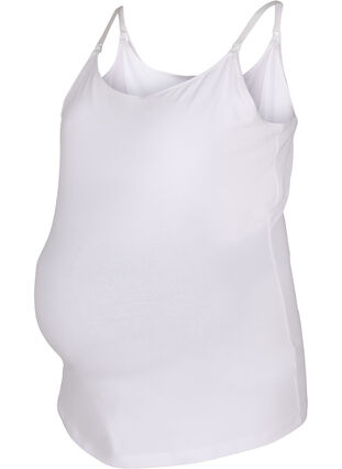 Maternity top with breastfeeding function, Bright White, Packshot image number 0
