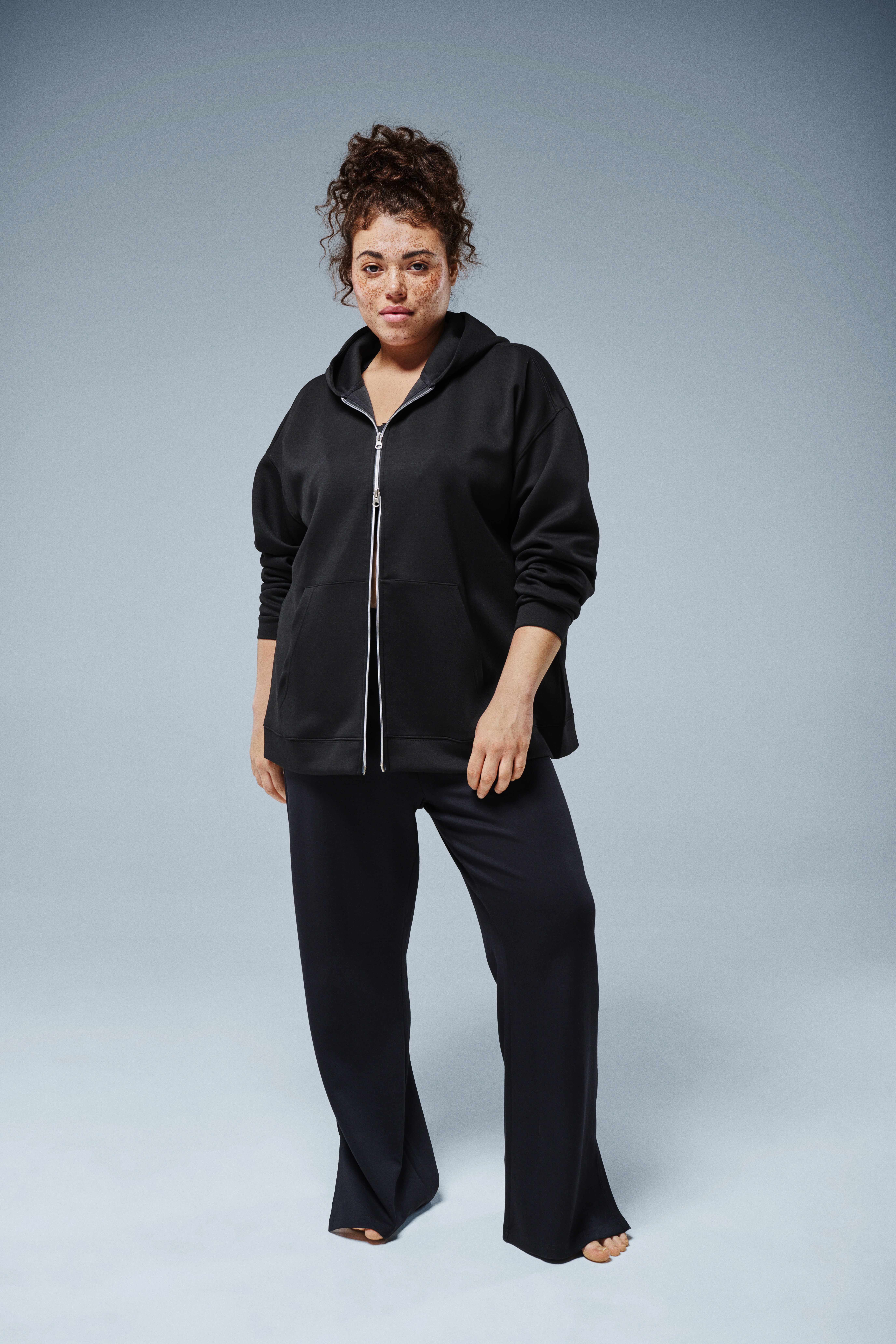 Black hoodie, , Model