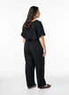 Loose trousers in linen and viscose, Black, Model image number 1