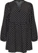 Polka dot tunic with empire line and A-line shape, Black, Packshot image number 0