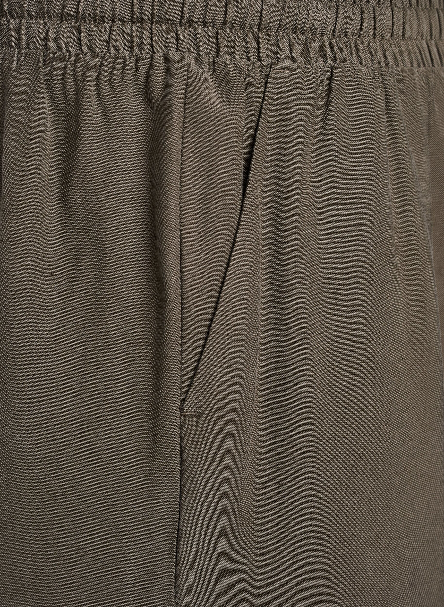 Zizzifashion FLASH - Viscose trousers with elasticated waistband, Green, Packshot image number 2