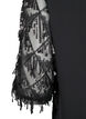 Party blouse with sequin fringes and 3/4 sleeves, Black, Packshot image number 3