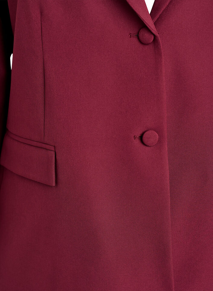 Classic blazer with button fastening, Red, Packshot