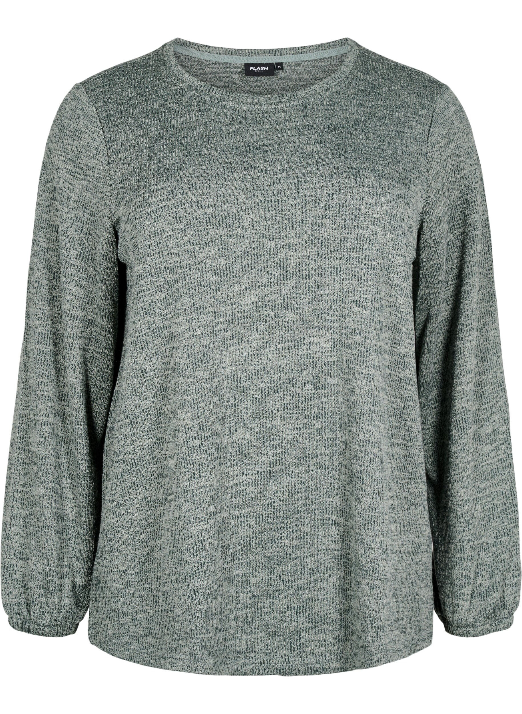 Zizzifashion FLASH - Jersey blouse with long sleeves, Green, Packshot image number 0