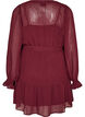 Dress in a lightweight woven fabric with ruffles and a tie-belt, Red, Packshot image number 1