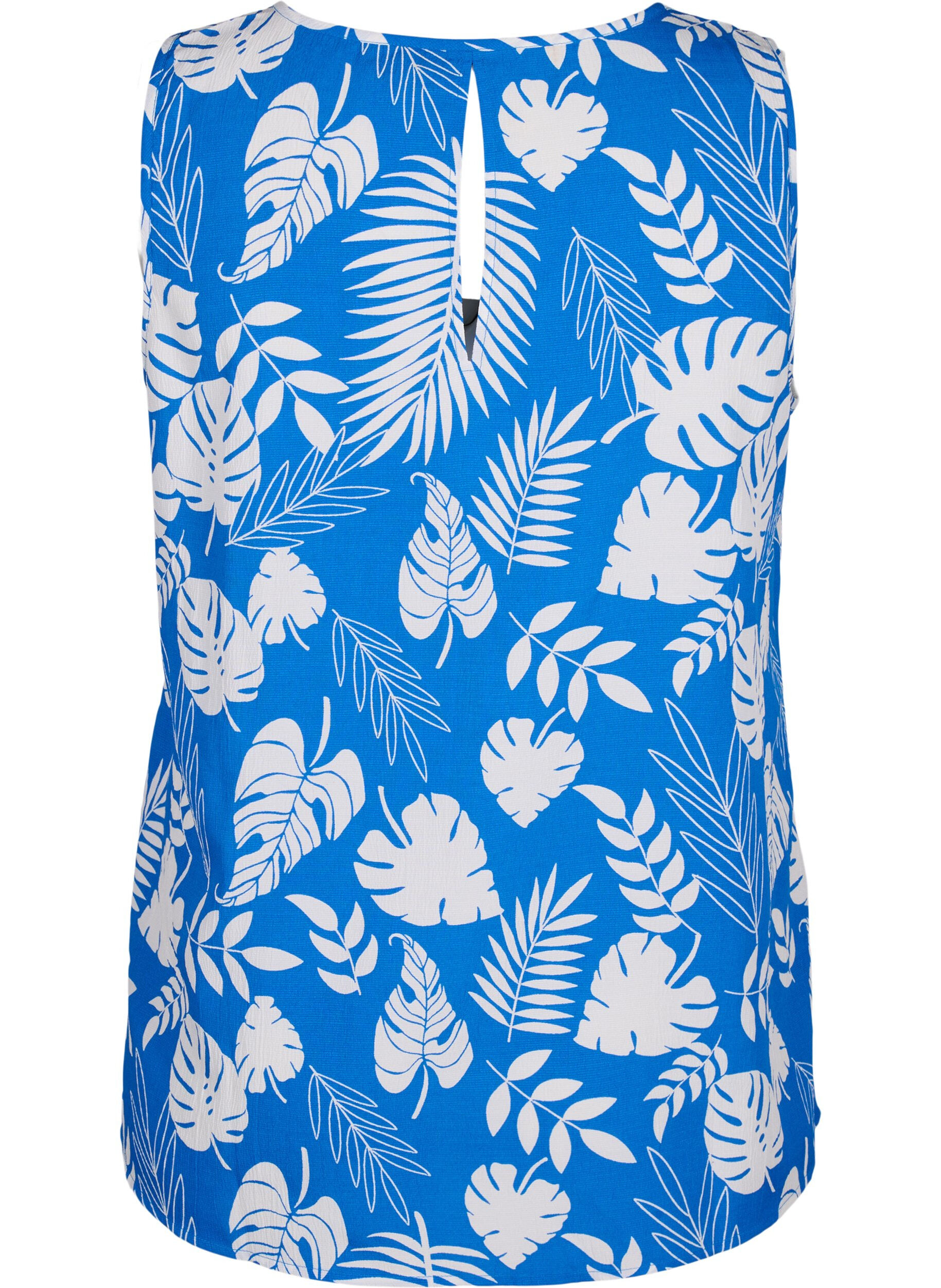 Zizzifashion FLASH - Sleeveless top with print, Blue, Packshot image number 1
