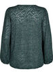Long-sleeved blouse with glitter and pattern, Green, Packshot image number 1