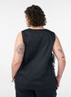 Sleeveless top with tie detail at the sides, Black, Model image number 2