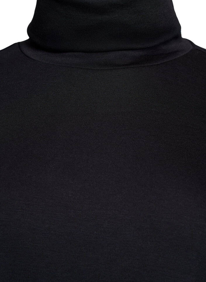 A-shaped turtleneck dress, Black, Packshot image number 2
