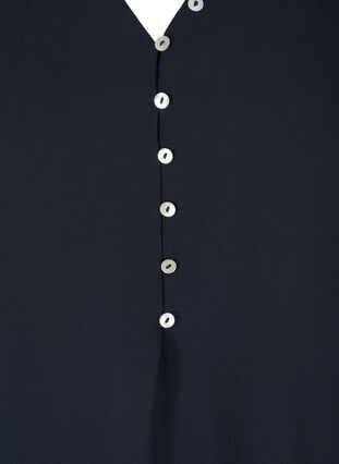 V-neck blouse with button details, Navy Blazer, Packshot image number 2