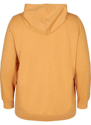 Hooded sweatshirt with print, Spruce Yellow Mel., Packshot image number 1