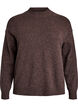 Knitted blouse with organic cotton and merino wool, Brown, Packshot image number 0