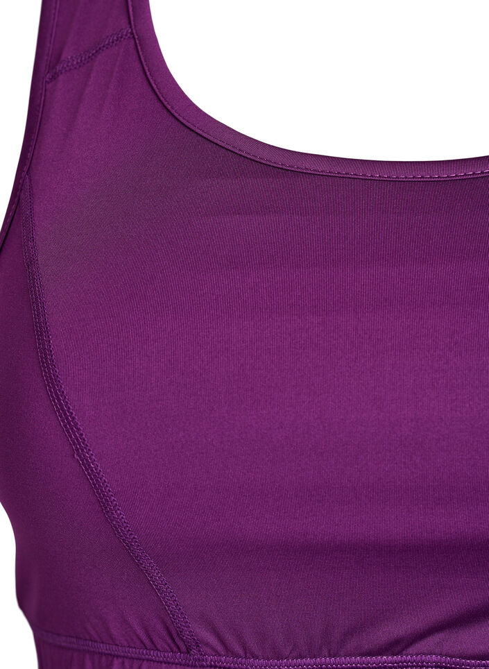 Sports bra with racerback, Purple, Packshot image number 2